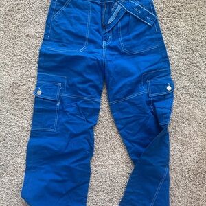Revice Bright College Electric Blue Cargo Jean Pants